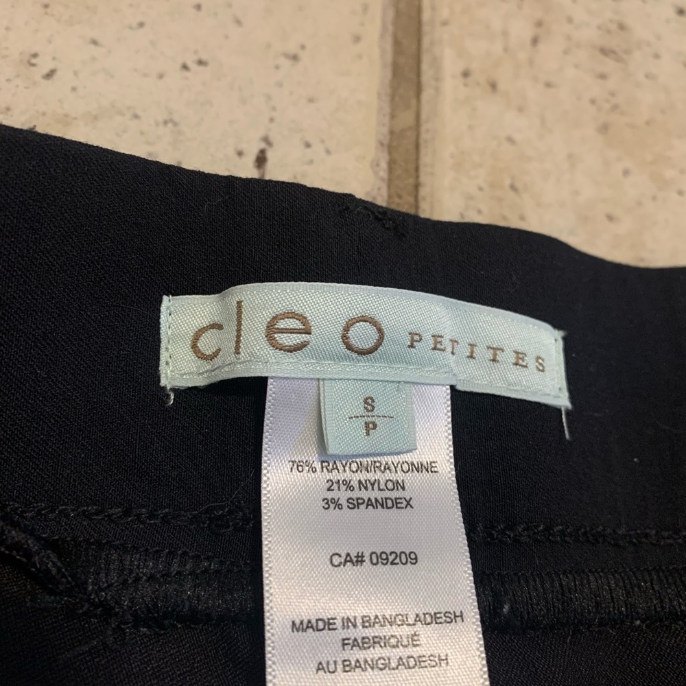CLEO Petites Black Dress Pants, Size S/P - Picture 2 of 5